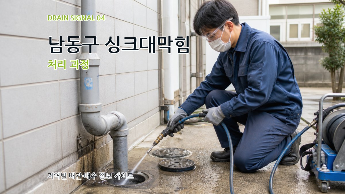 남동구 싱크대막힘 처리 과정