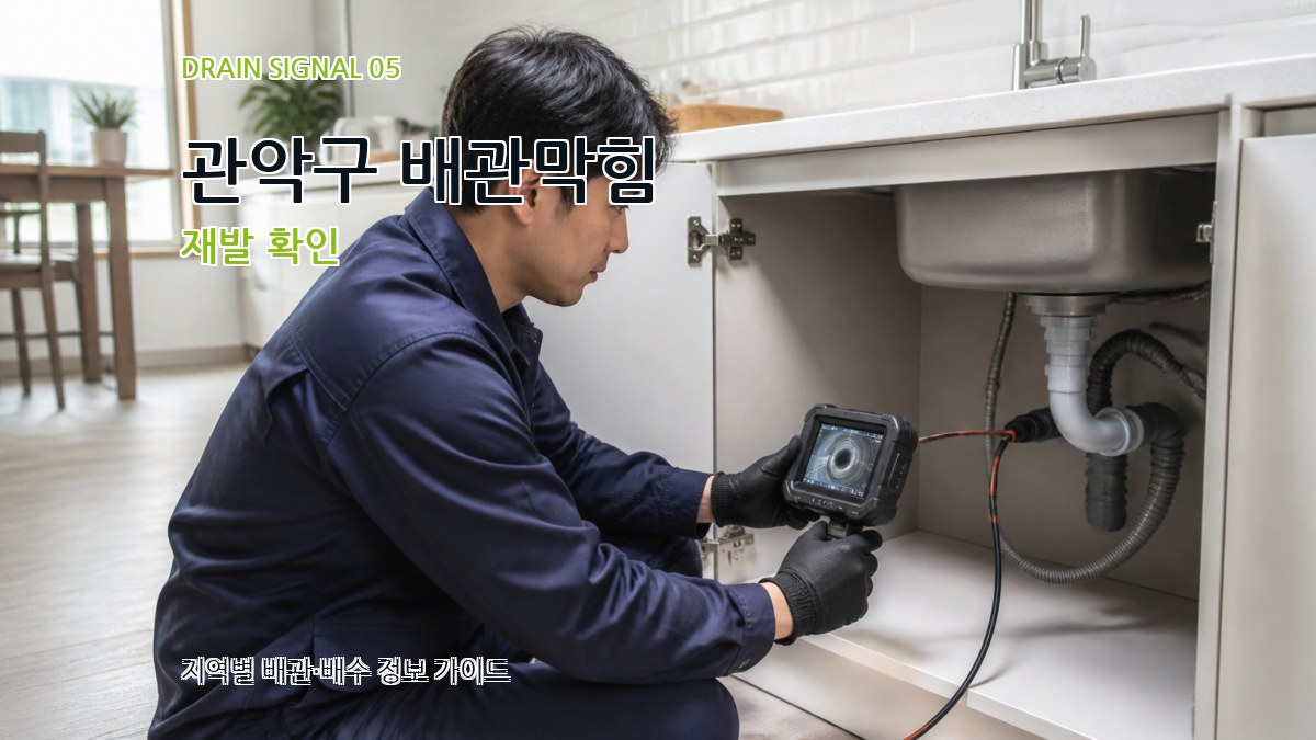 관악구 배관막힘 재발 확인
