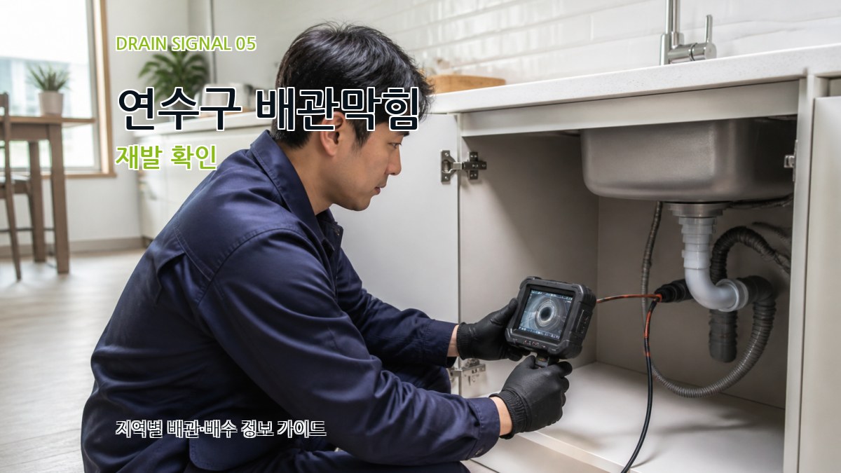 연수구 배관막힘 재발 확인