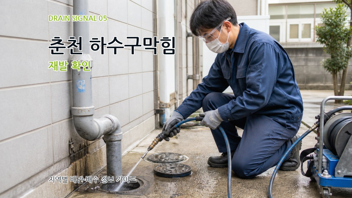 춘천 하수구막힘 재발 확인