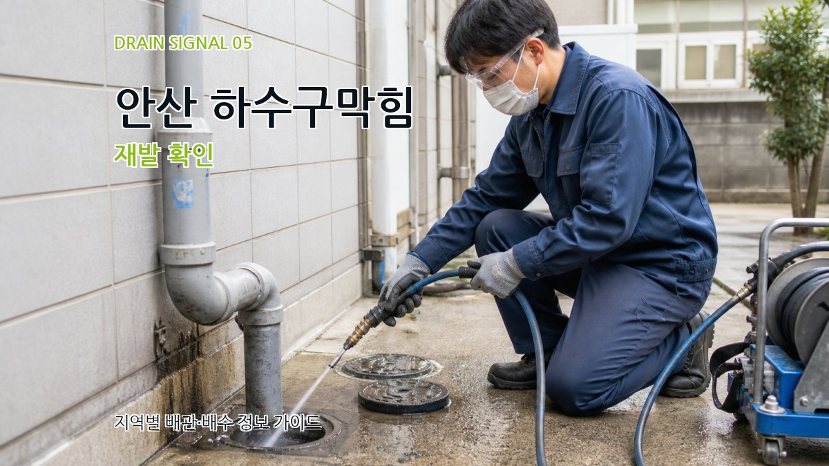 안산 하수구막힘 재발 확인