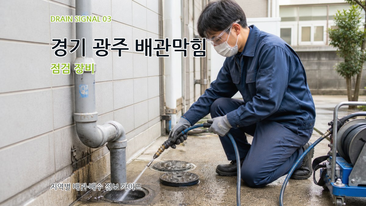 경기 광주 배관막힘 점검 장비