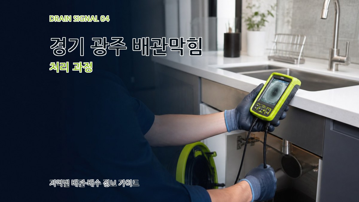 경기 광주 배관막힘 처리 과정
