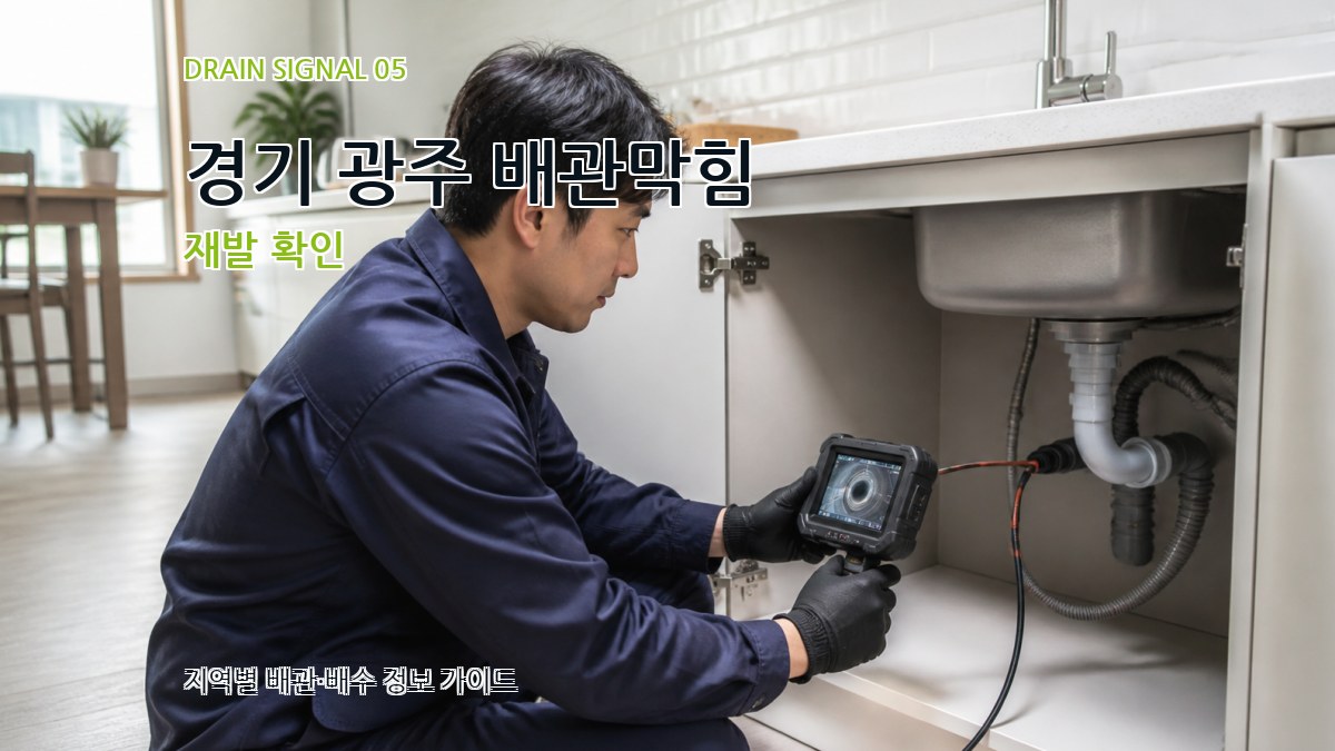 경기 광주 배관막힘 재발 확인