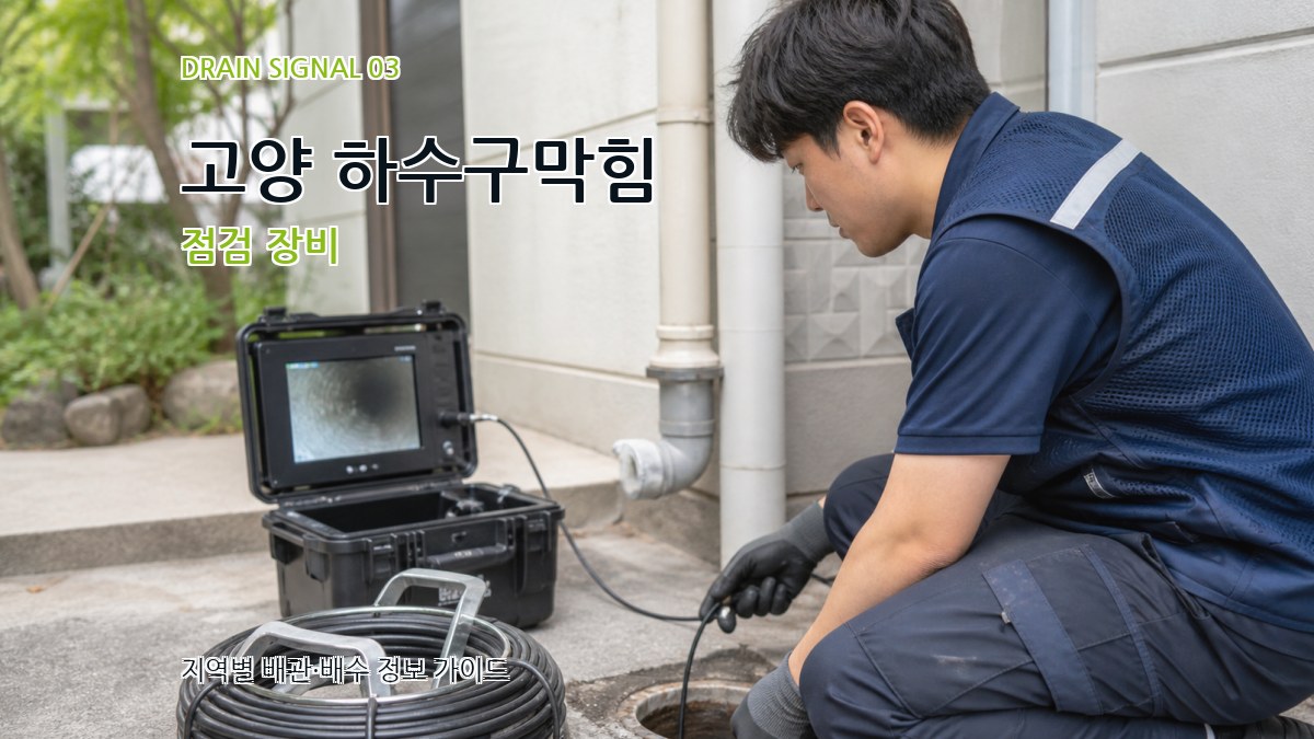 고양 하수구막힘 점검 장비