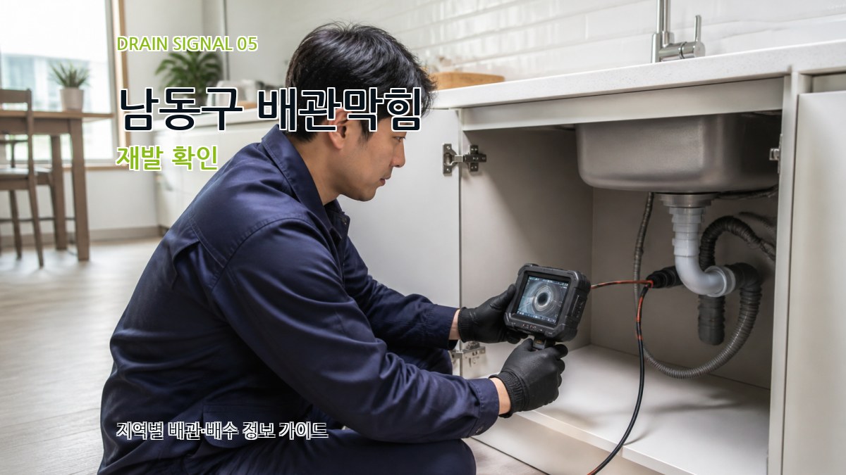 남동구 배관막힘 재발 확인