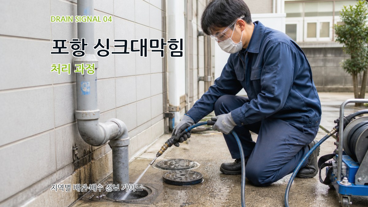 포항 싱크대막힘 처리 과정