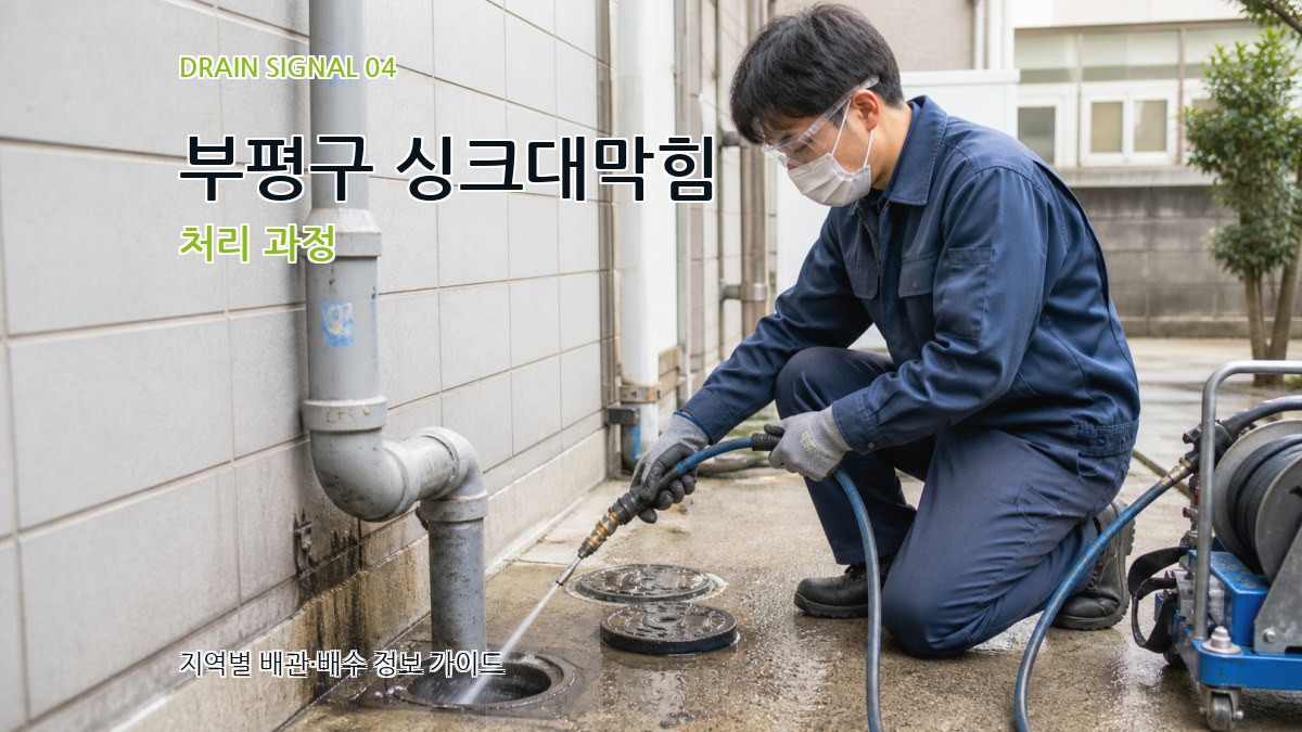 부평구 싱크대막힘 처리 과정