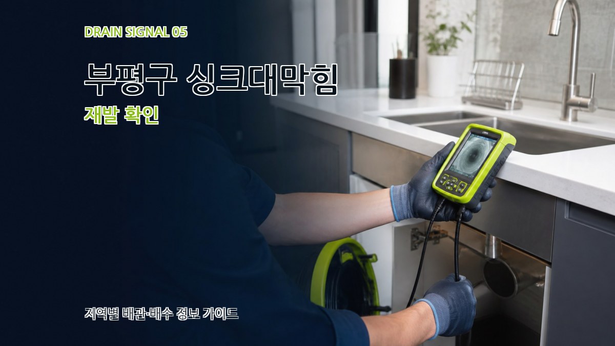 부평구 싱크대막힘 재발 확인