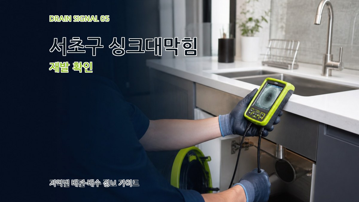 서초구 싱크대막힘 재발 확인