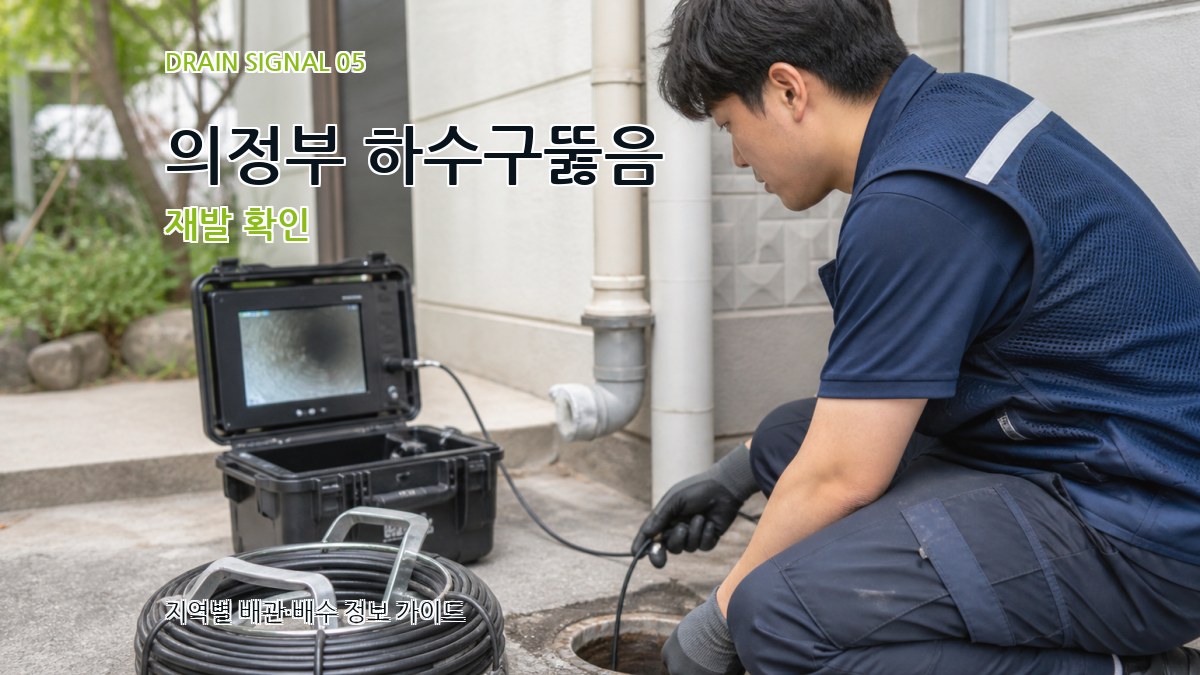 의정부 하수구뚫음 재발 확인