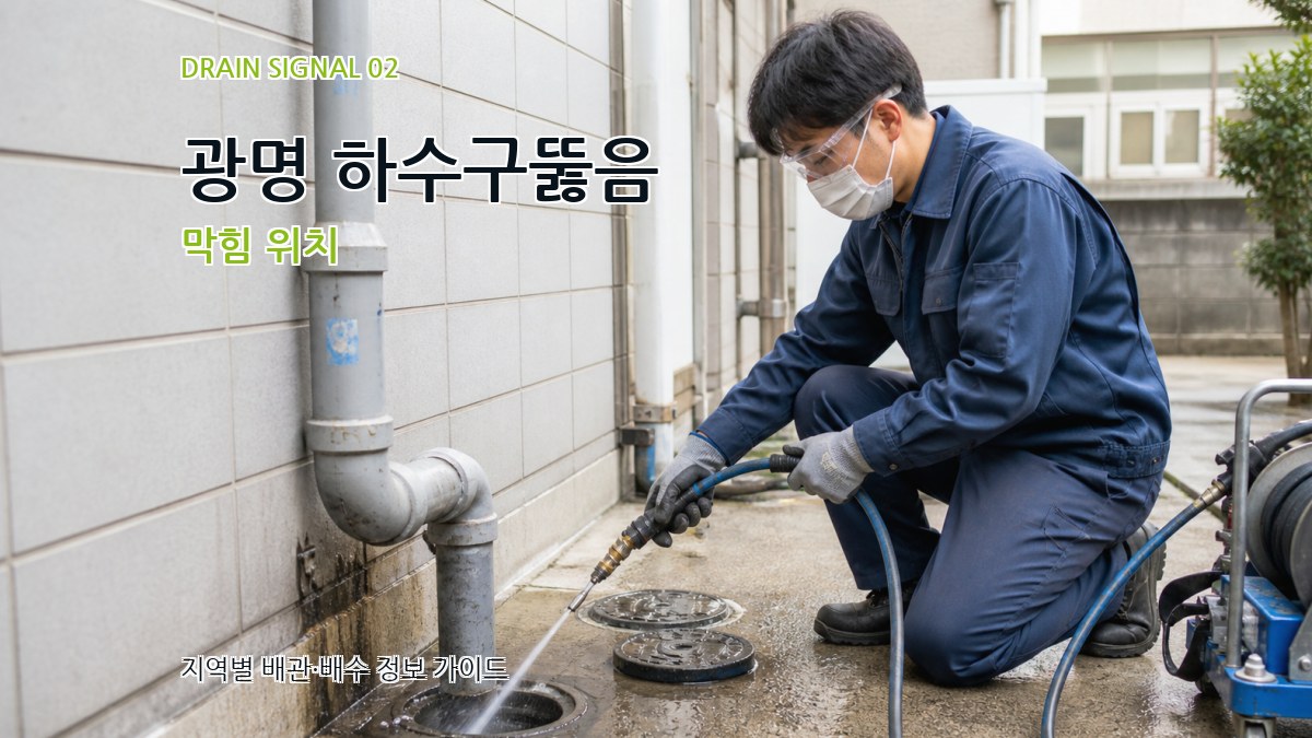광명 하수구뚫음 막힘 위치