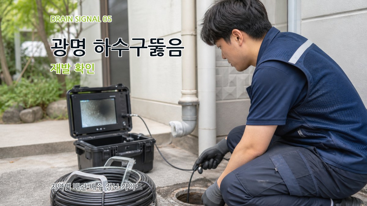 광명 하수구뚫음 재발 확인