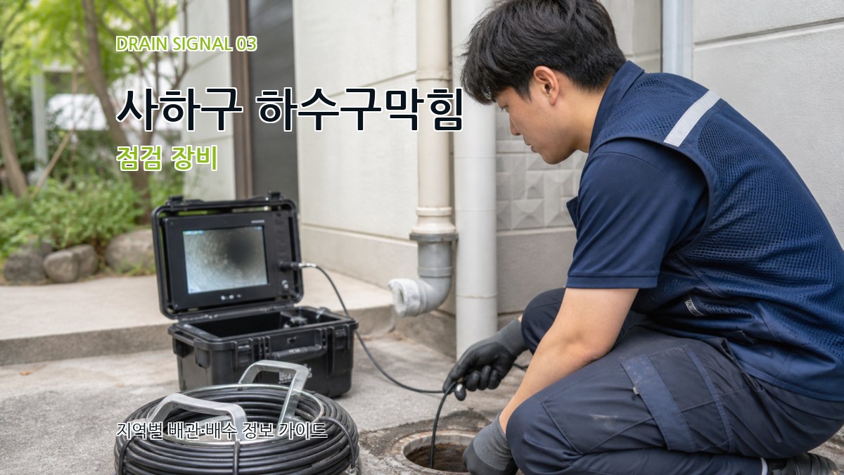 사하구 하수구막힘 점검 장비
