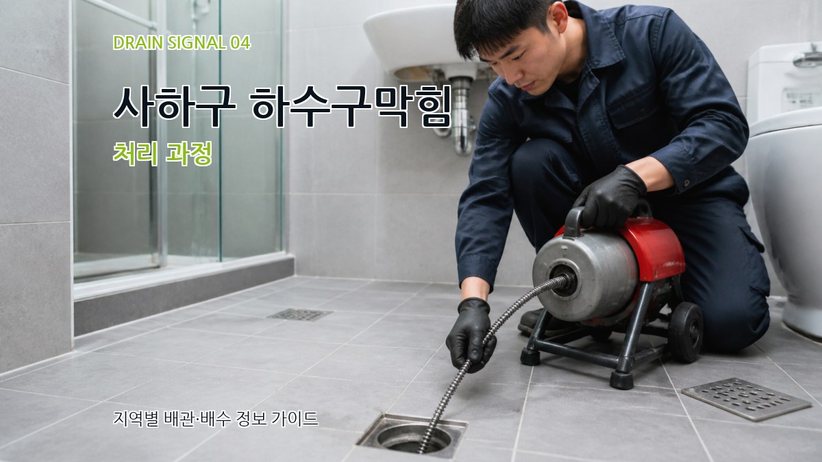 사하구 하수구막힘 처리 과정