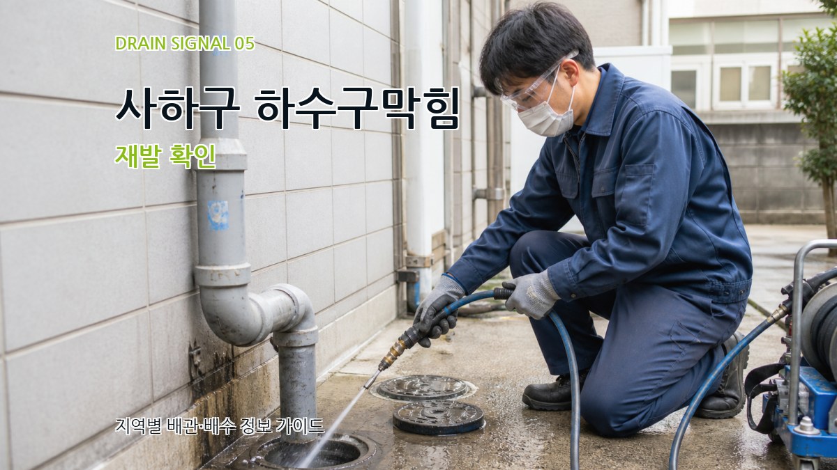 사하구 하수구막힘 재발 확인