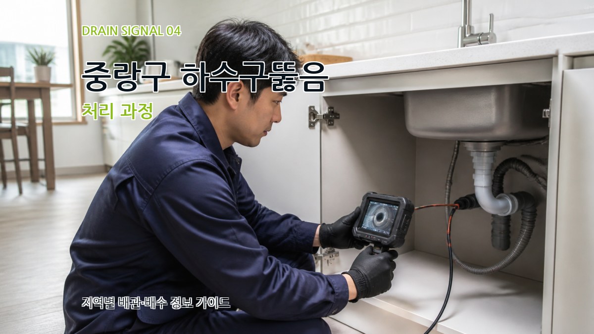 중랑구 하수구뚫음 처리 과정