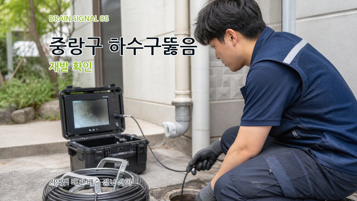 중랑구 하수구뚫음 재발 확인