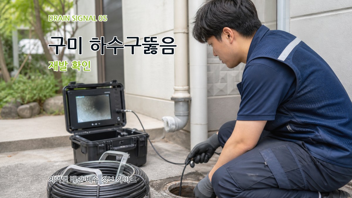 구미 하수구뚫음 재발 확인