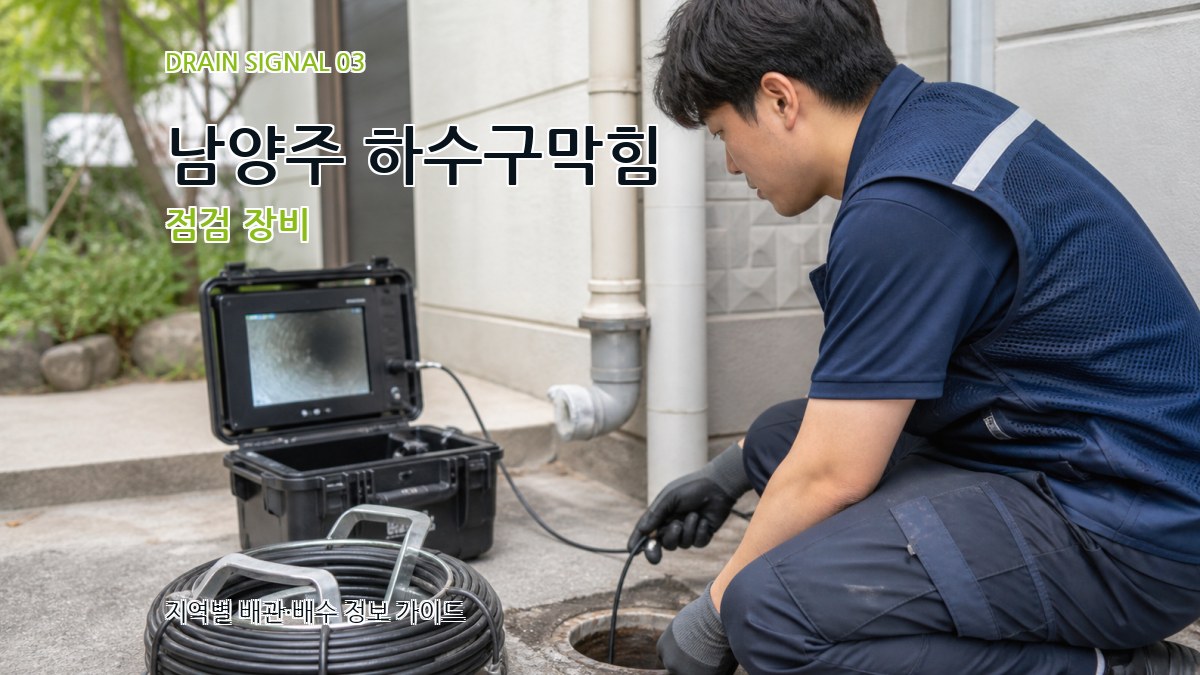 남양주 하수구막힘 점검 장비