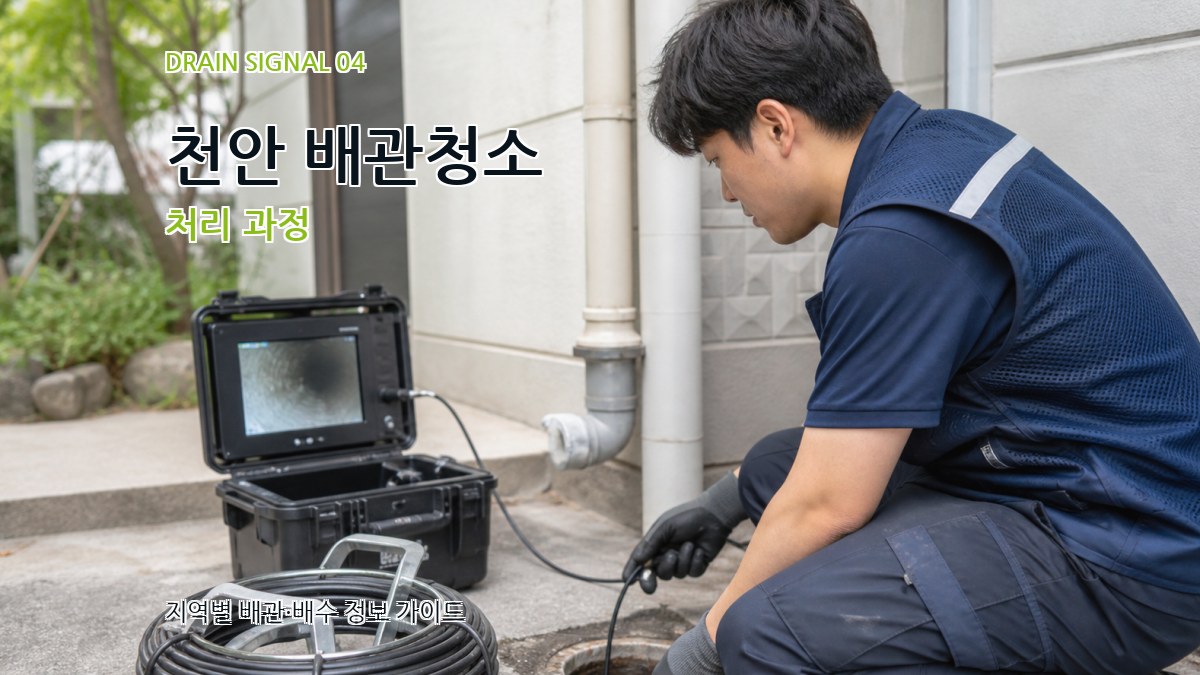 천안 배관청소 처리 과정