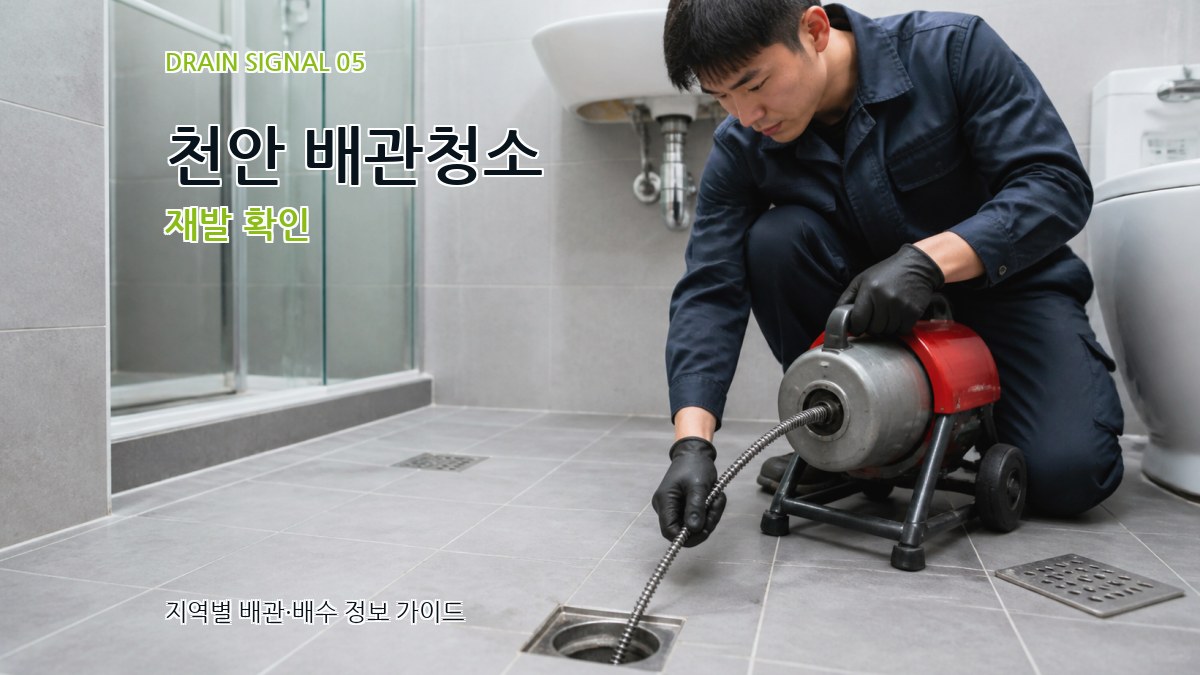천안 배관청소 재발 확인