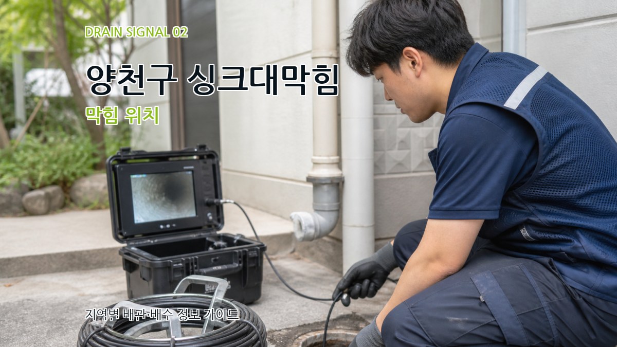 양천구 싱크대막힘 막힘 위치