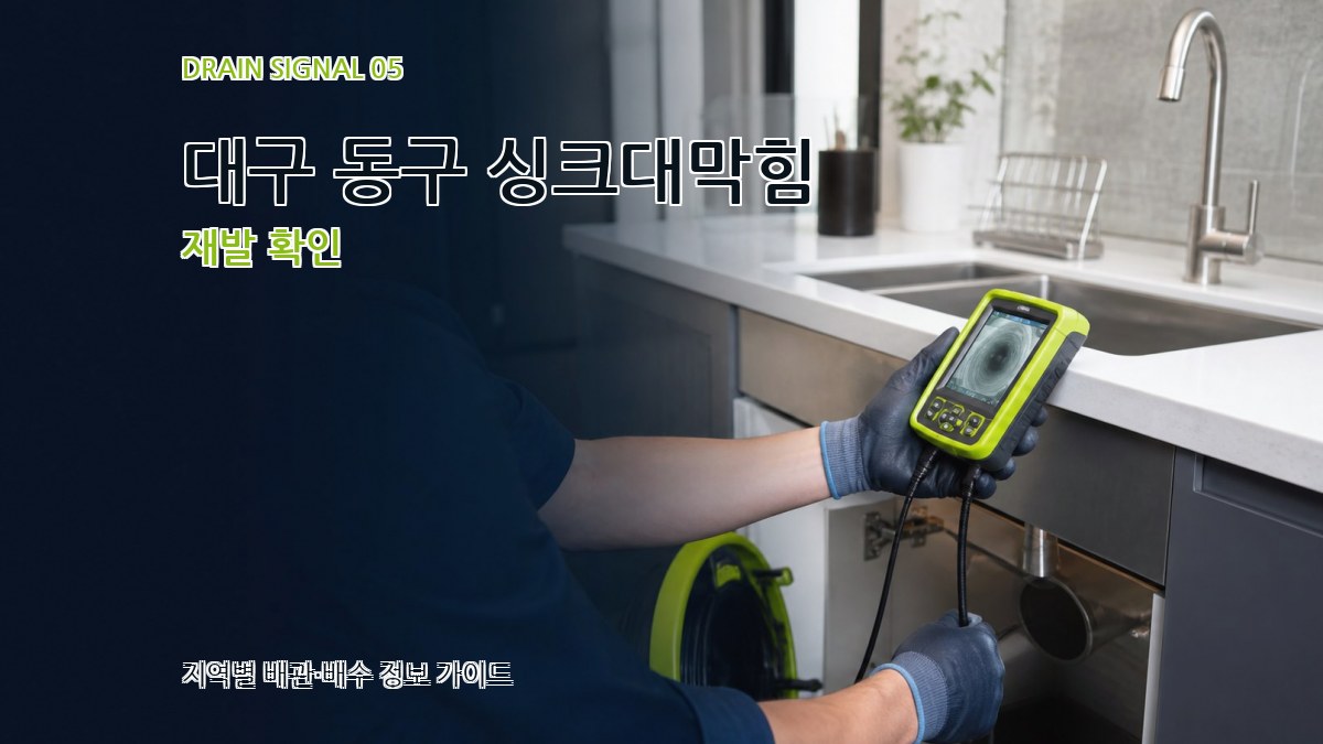 대구 동구 싱크대막힘 재발 확인
