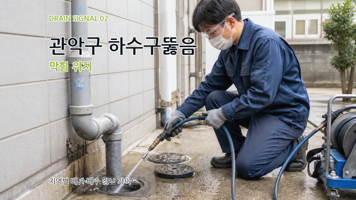관악구 하수구뚫음 막힘 위치
