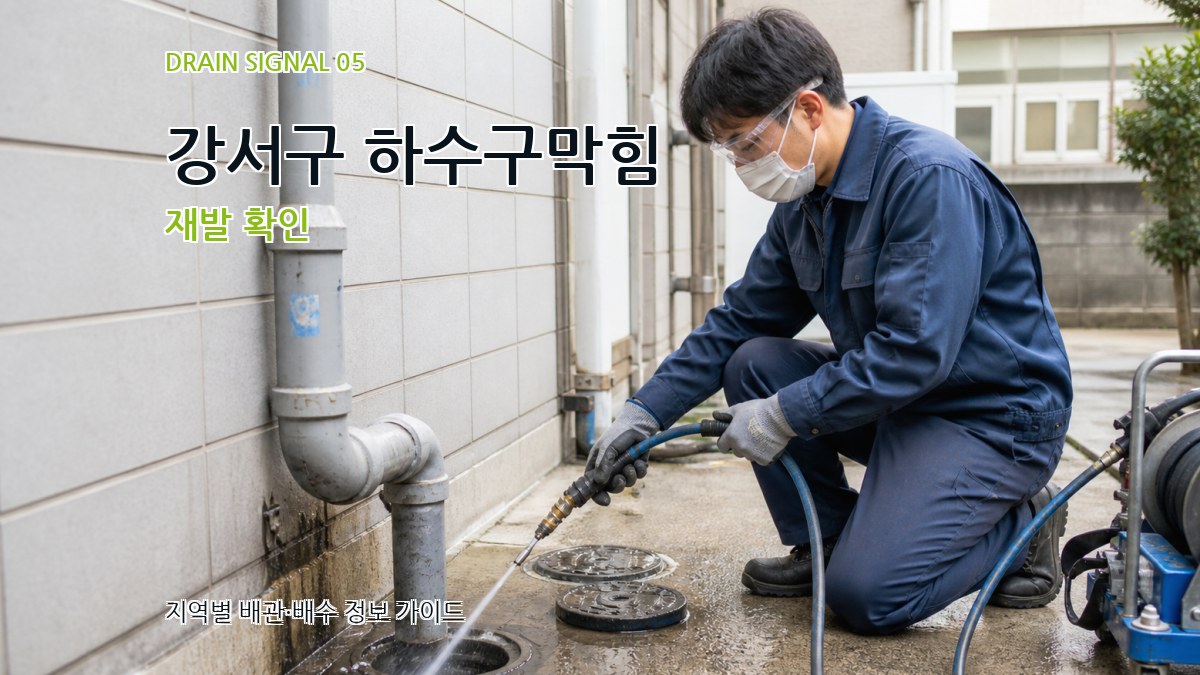 강서구 하수구막힘 재발 확인