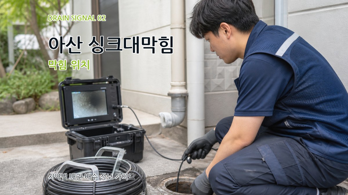 아산 싱크대막힘 막힘 위치
