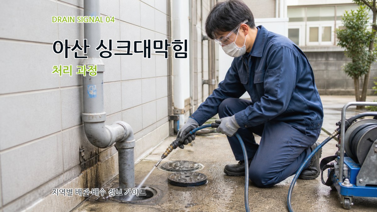 아산 싱크대막힘 처리 과정