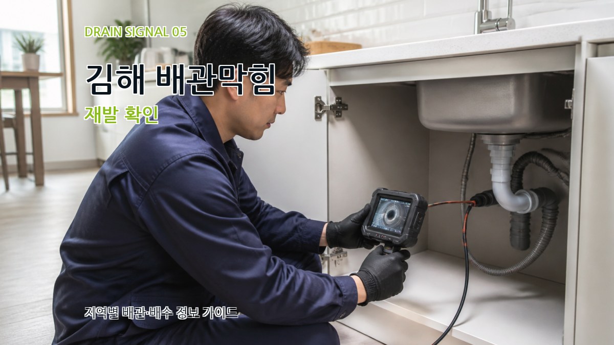 김해 배관막힘 재발 확인