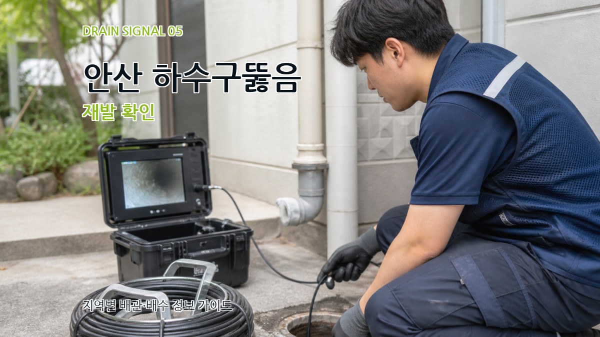 안산 하수구뚫음 재발 확인