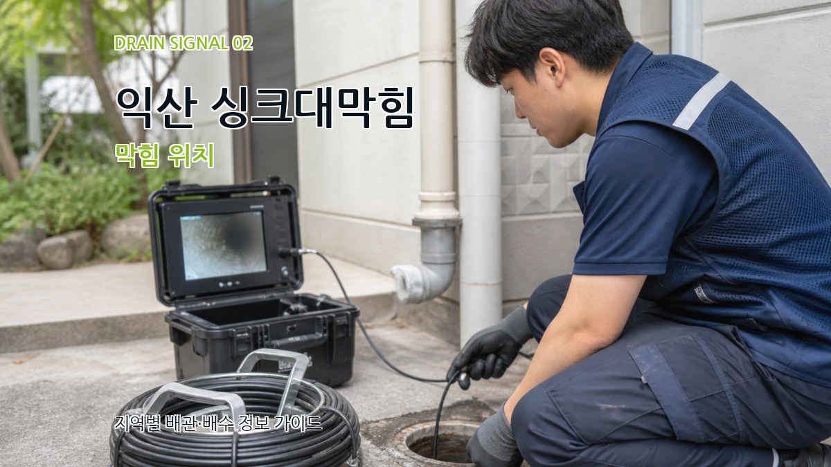 익산 싱크대막힘 막힘 위치