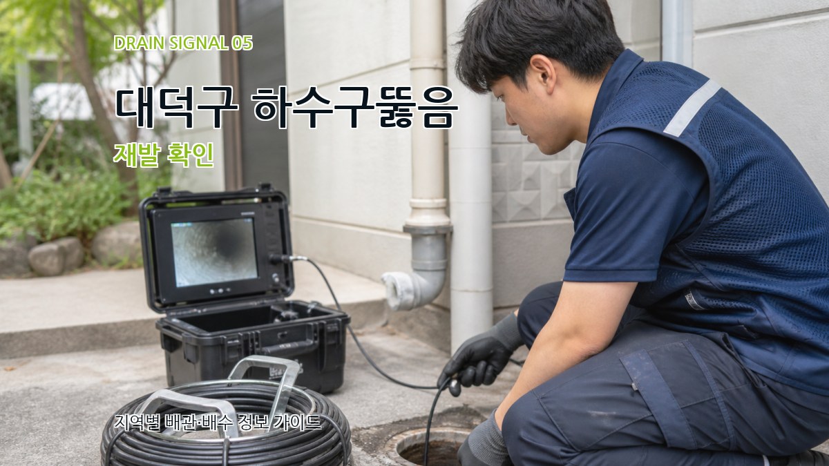 대덕구 하수구뚫음 재발 확인