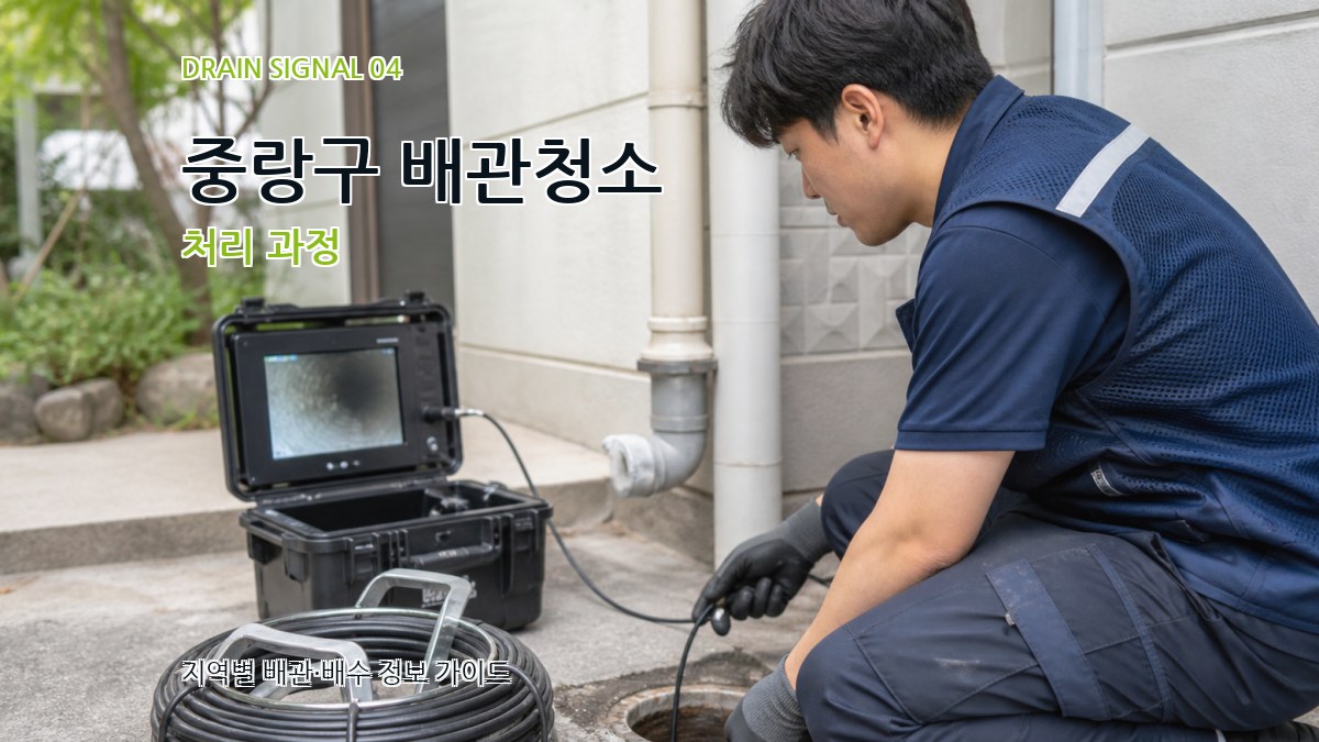 중랑구 배관청소 처리 과정