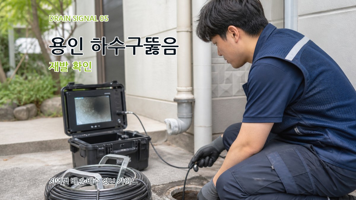 용인 하수구뚫음 재발 확인