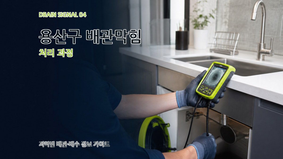 용산구 배관막힘 처리 과정