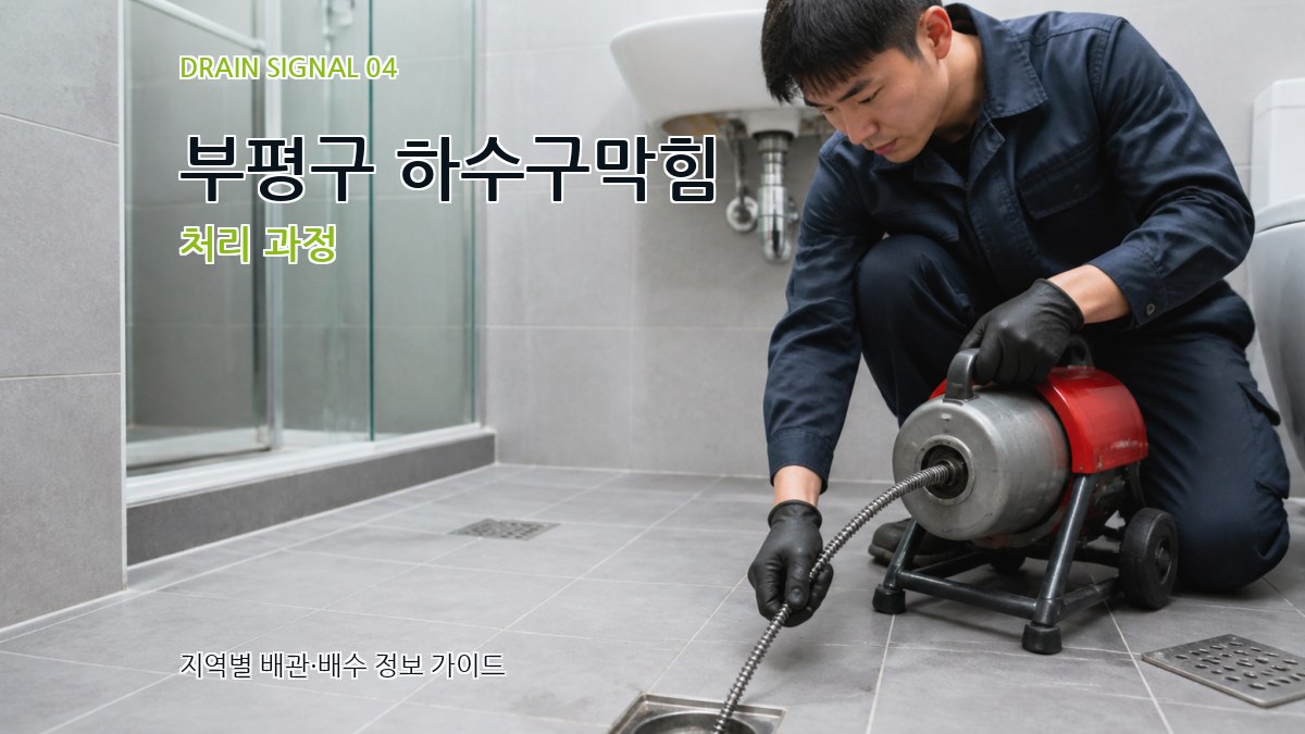부평구 하수구막힘 처리 과정