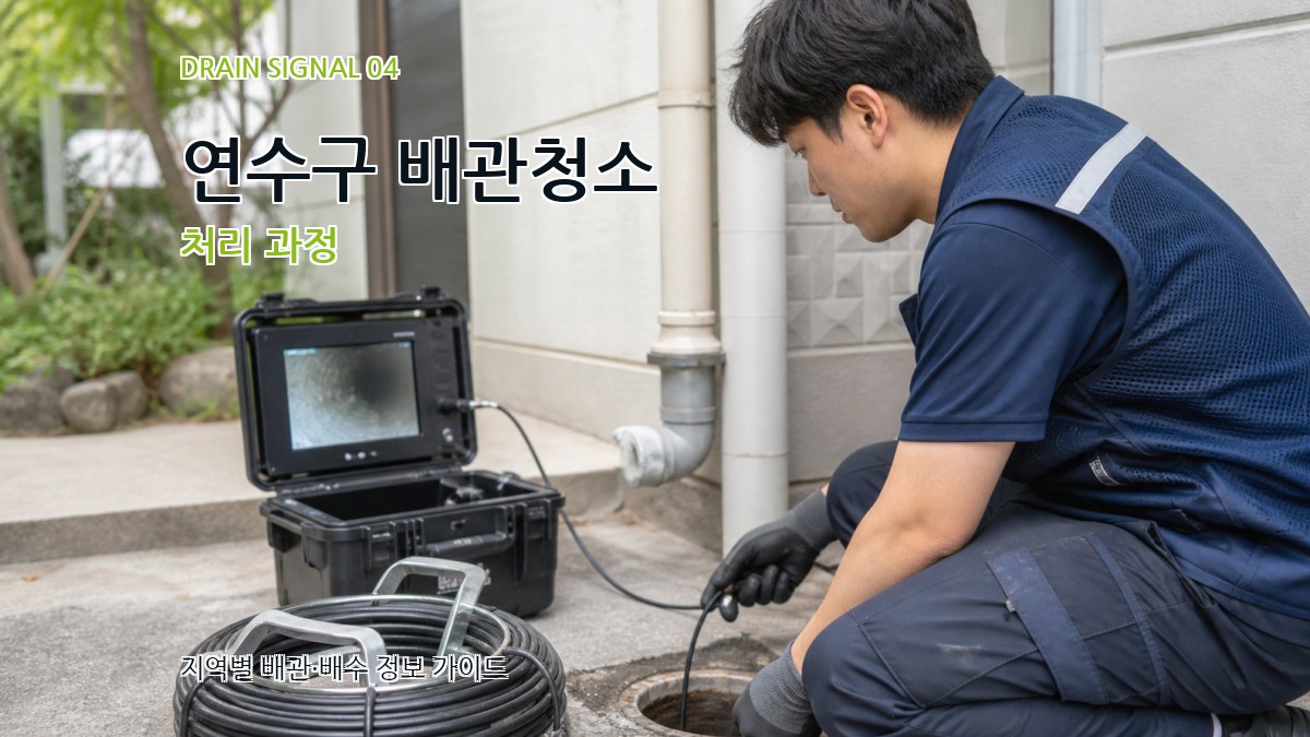 연수구 배관청소 처리 과정