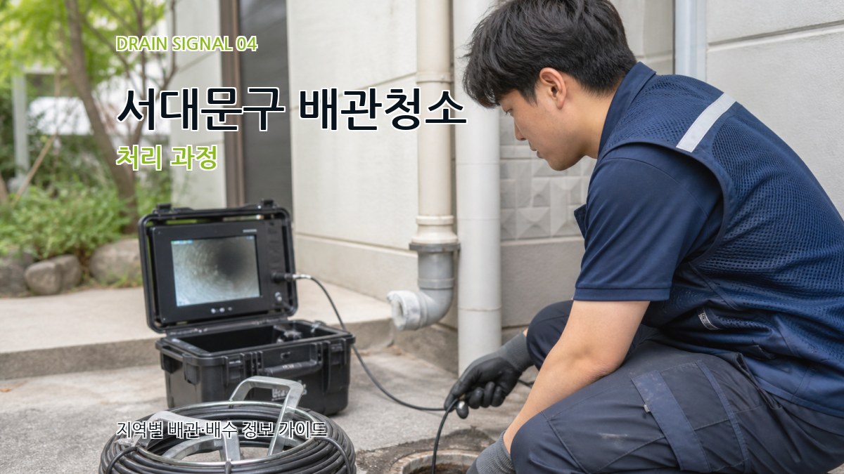 서대문구 배관청소 처리 과정