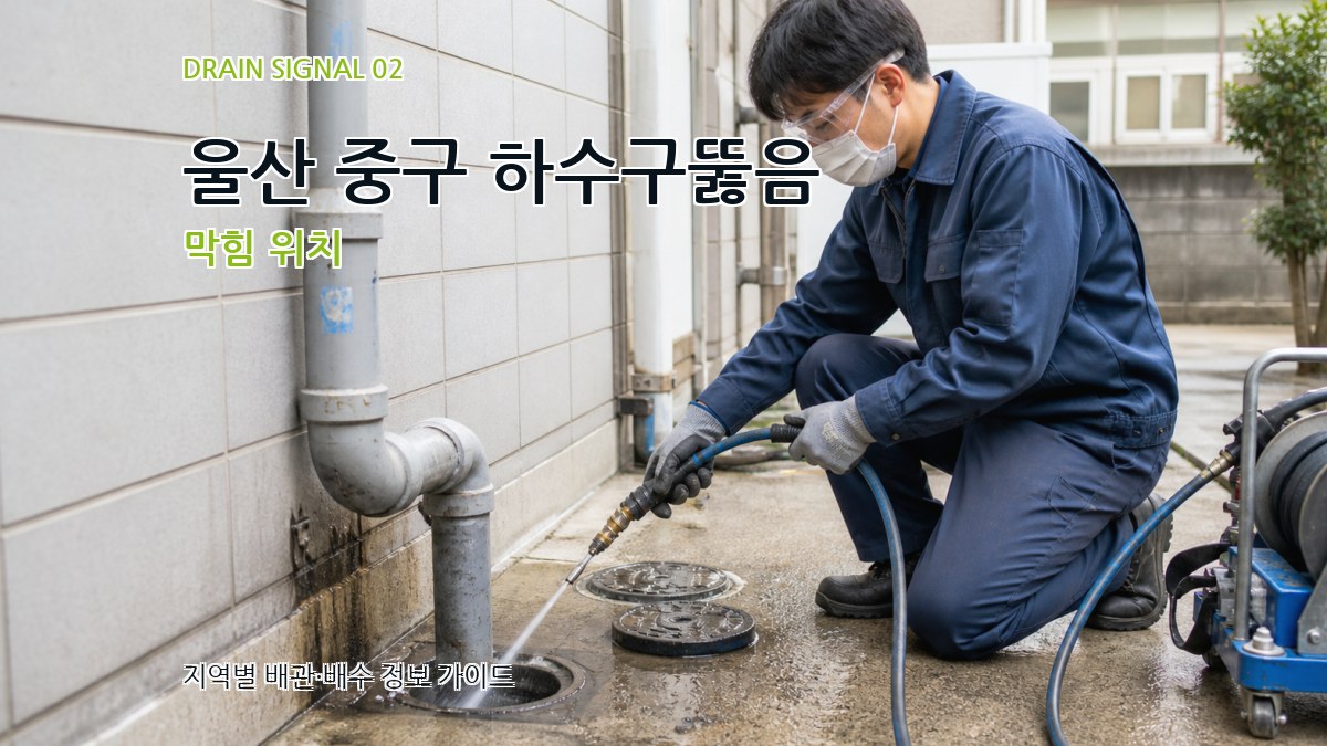 울산 중구 하수구뚫음 막힘 위치