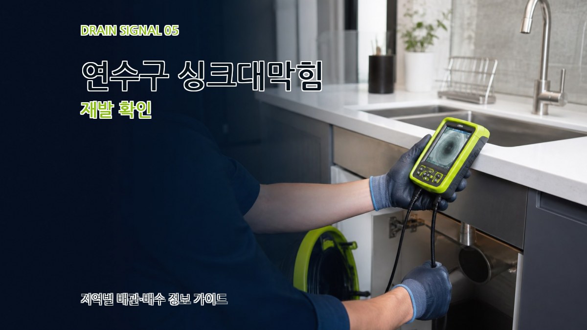 연수구 싱크대막힘 재발 확인