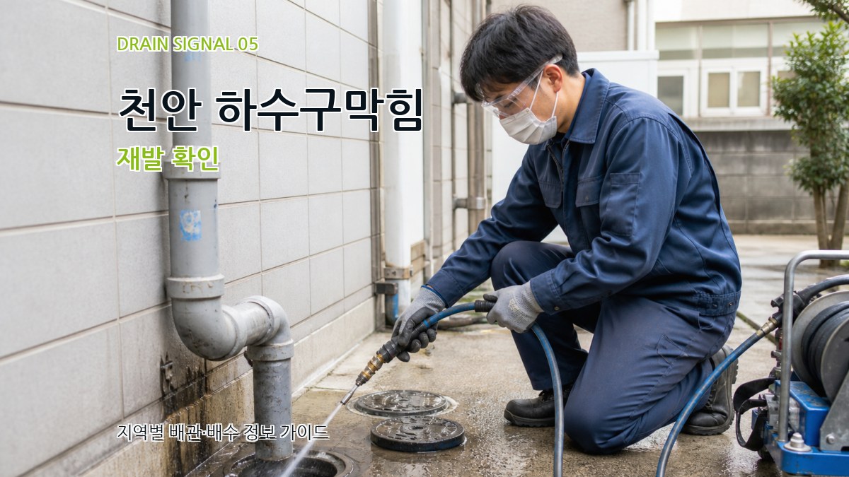 천안 하수구막힘 재발 확인