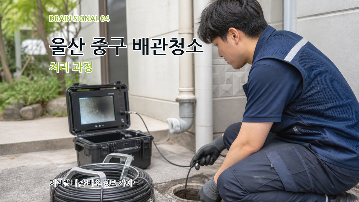 울산 중구 배관청소 처리 과정