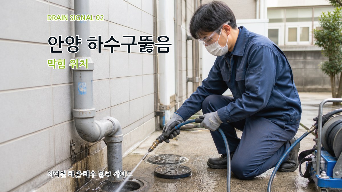 안양 하수구뚫음 막힘 위치