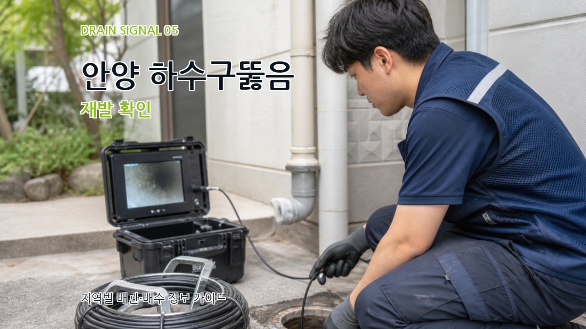 안양 하수구뚫음 재발 확인