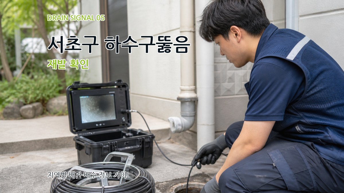 서초구 하수구뚫음 재발 확인