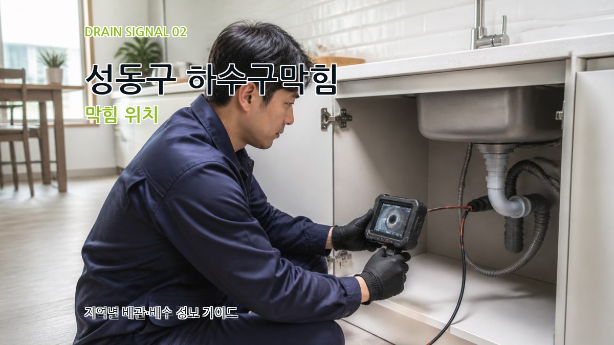 성동구 하수구막힘 막힘 위치